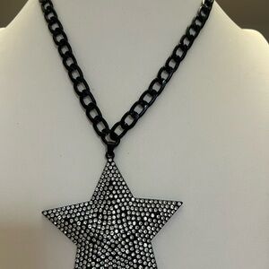 Paparazzi Black and Silver Starburst Necklace